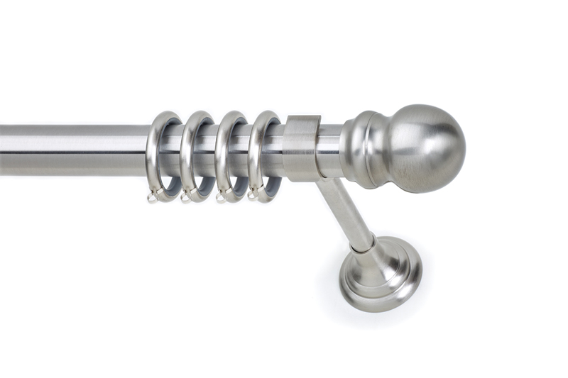 Anartisi - ΣΗΜΑΝΤΙΚΟ: Σε περίπτωση διαφοράς τιμής από το κατάστημα ισχύει παντα και μόνο η τιμή του καταστήματος Anartisi Κουρτινόξυλο Φ35 Globe Νίκελ Σατινέ